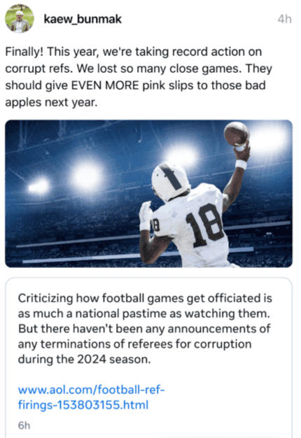 Example of Meta Community Notes providing context to a post